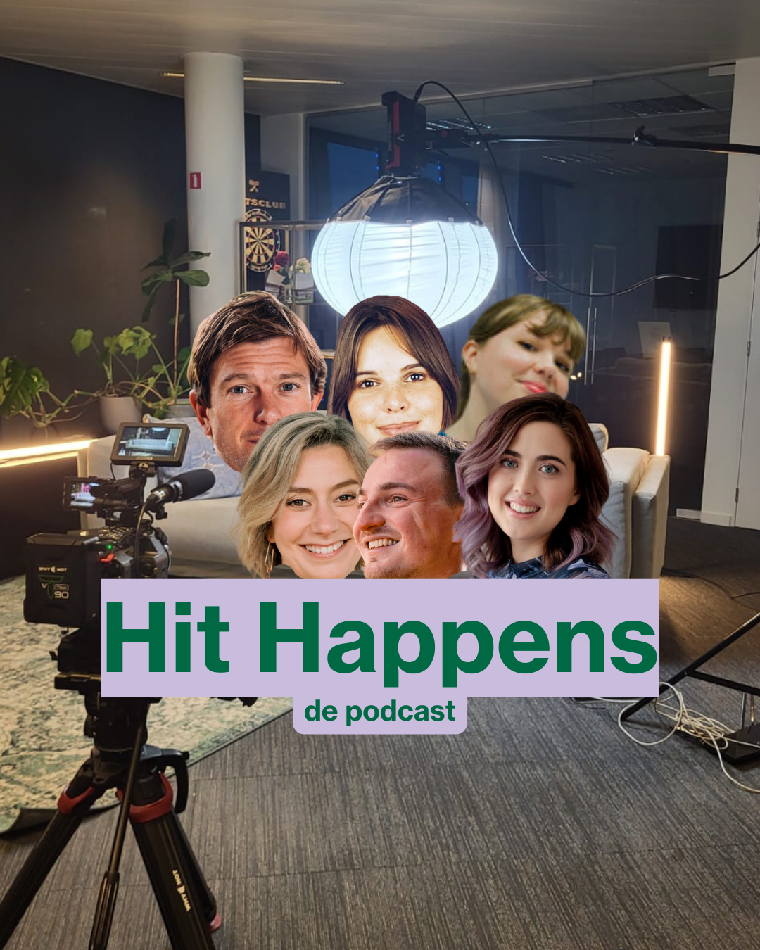 Hit Happens, de podcast. Copywriting collectief Stduio Hit's nieuwste project.
